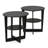 Ebern Designs JAYA Oval End Table, Side Table, Black Walnut, Set of 2