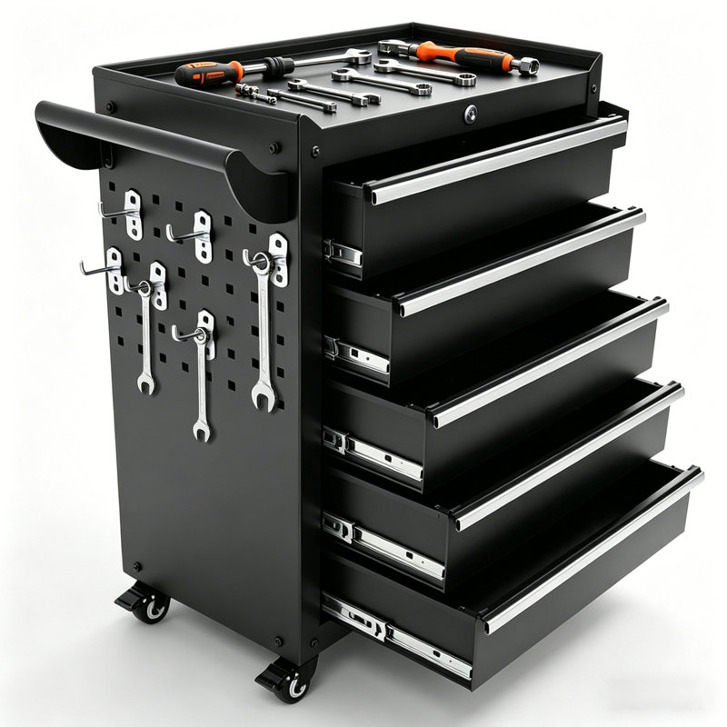 Armoire à outils à 5 tiroirs, Black