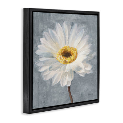 Paris Blossom on Grey  Framed Floater Canvas Wall Art by Danhui Nai