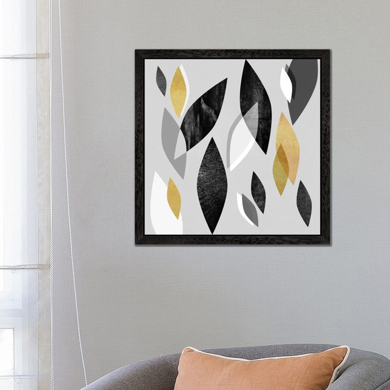 Falling Leaves by Elisabeth Fredriksson - Print on Canvas, Black Framed, 93.98 cm H x 93.98 cm W
