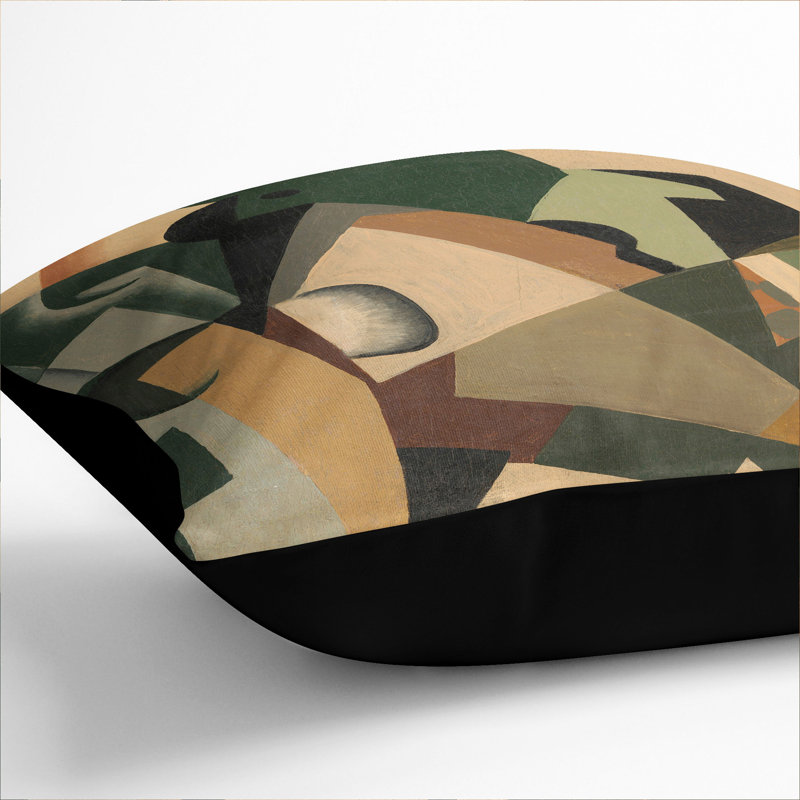 Square Cushion, 40cm H x 40cm W x 15cm D, Black