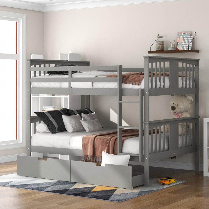 Asdulah Full Over Full Bunk Bed by Harriet Bee | Wayfair