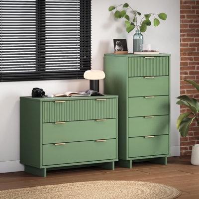 green emerald velvet dress Amazon.com: RoyalCraft Large 3 Drawer Dresser Set of 2, Fluted Chest of  Drawers with Storage, Modern Painted 30 inch Tall Nightstand for Bedroom  Living Room Entryway, Dark Green : Home & Kitchen