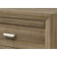 1pièce de style contemporain à deux tiroirs avec table de chevet et meubles de chambre à coucher en bois brun clair