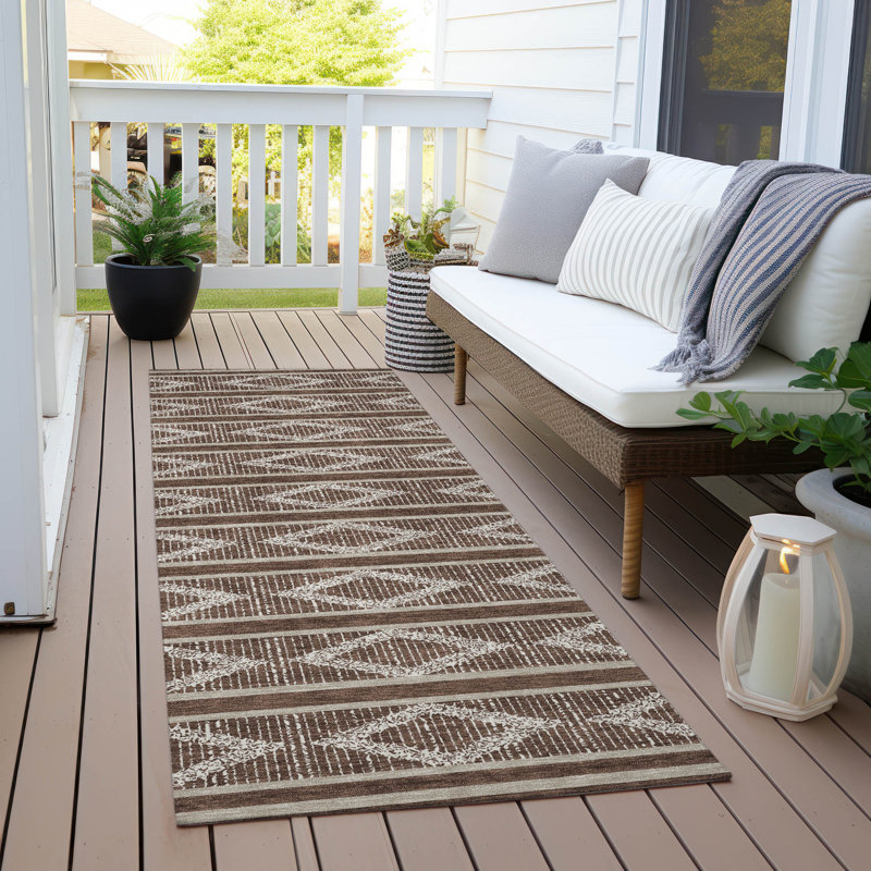  Machine Washable Indoor/Outdoor Chayden ACN1029 Purple Rug, Runner 2'3" x 7'6"
