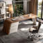 Bureau brun simple mais luxueux de 55,12 po-129388808