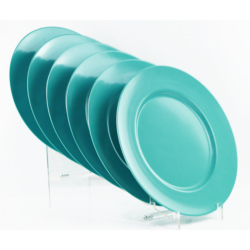 Assiette plate en mélamine 11 po Alicio, Turquoise
