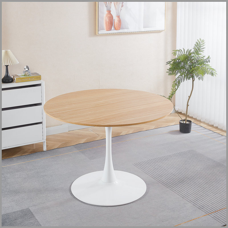 Table de salle à manger 42,1 "OK, Light Oak/White