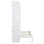 Lit escamotable mural simple avec armoire supérieure, tablettes, lit pliable peu encombrant avec lumière et USB, blanc