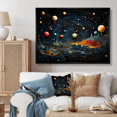 Colourful Planetary Palette II - Space Planet Canvas Wall Art