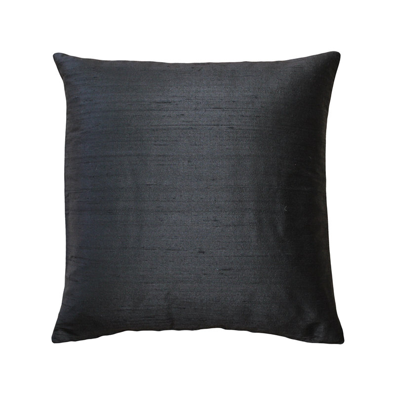Housse et coussin à recouvrir carré Sankara, H 16 po x l 16 po x P 5 po, Noir