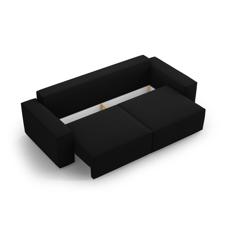 Biles 3 Seater Sofa Bed, Black