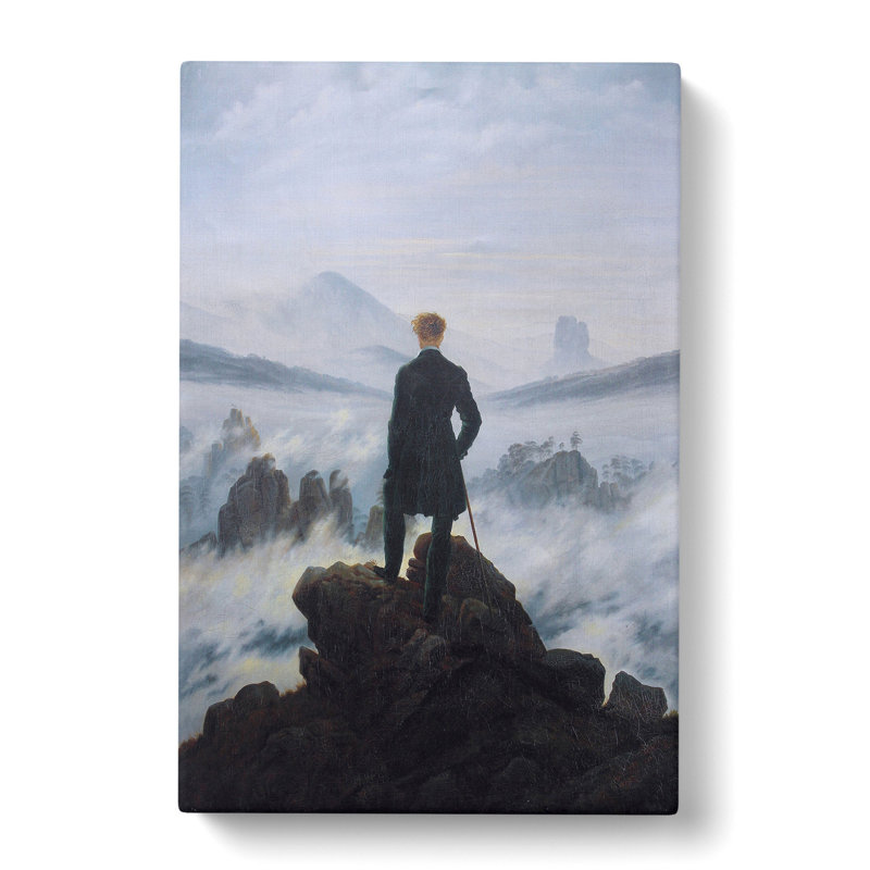 Wanderer Above The Sea Of Fog Vol.2 by Caspar David Friedrich - Wrapped Canvas Painting, 60cm H x 40cm W x 3cm D
