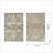 Leaf Shadow Box Wall Décor, Intricate Paper Design in Gray Washed Frame for Contemporary Spaces