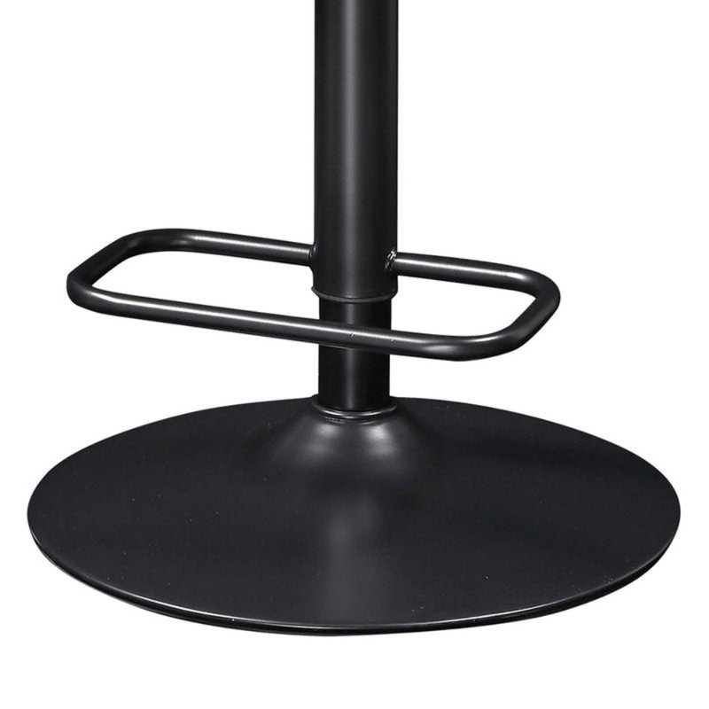 Brown Poplar Swivel Bar Stool with Footrest and Open Backrest