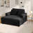 53” Corduroy Chaise Lounge Indoor, Modern Sleeper Couch Chair With 2 Pillows For Small Space Apartment Bedroom-1938289850