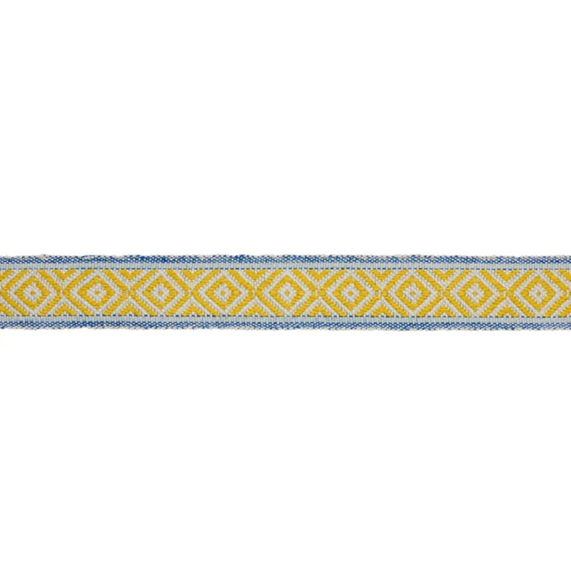 Larson Handwoven Tape, Yellow/Blue/Pale Blue