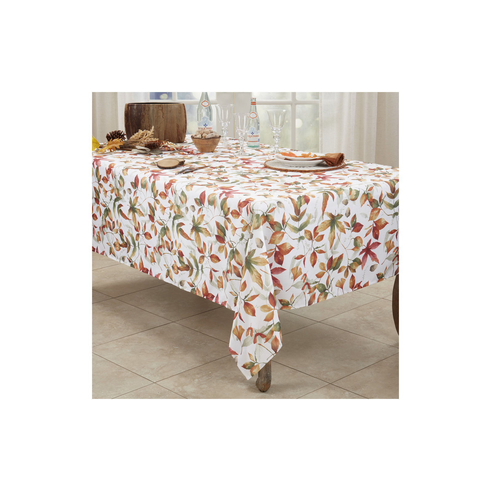 Lilburn Floral Thanksgiving Tablecloth, 70" x 180"