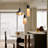 3-head Irregular Glass Shade Chandelier Adjustable In Height