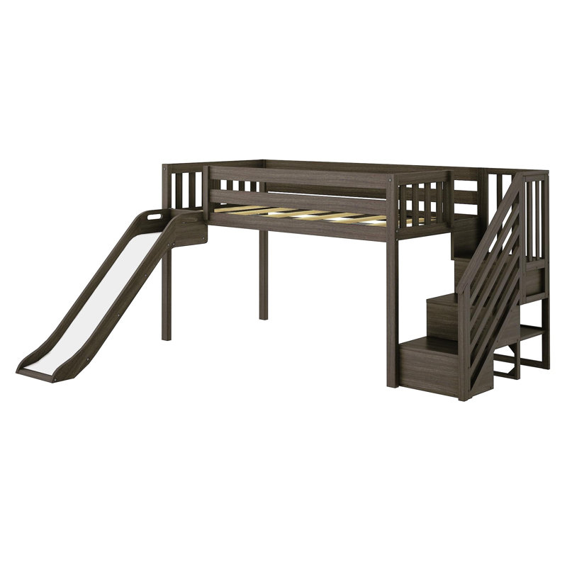 Kincer Kids Twin Loft Bed, Dark Gray
