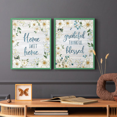 Impression florale française I-Premium - prête à être accrochée - aucun clou requis - aucun clou requis