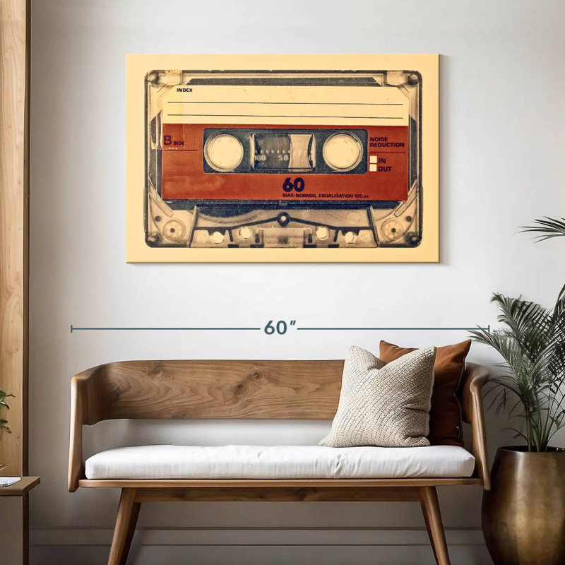 Abarca Retro Compact Cassette, 30" H x 45" W