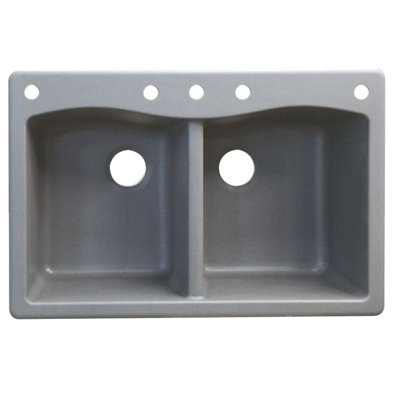 Évier de cuisine à double cuves l 33 po x l 22 po Aversa