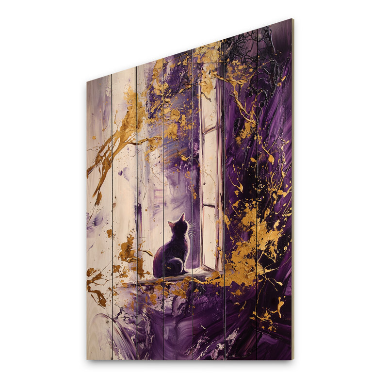 Art mural moderne sur un bois de pin naturel, H 20 po x l 10 po