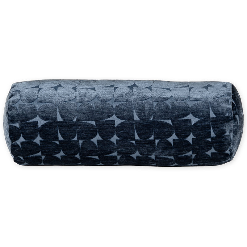 Gumdrop Velvet Accent Pillow, Blue, Polyester, Bolster 21"H x 8"W