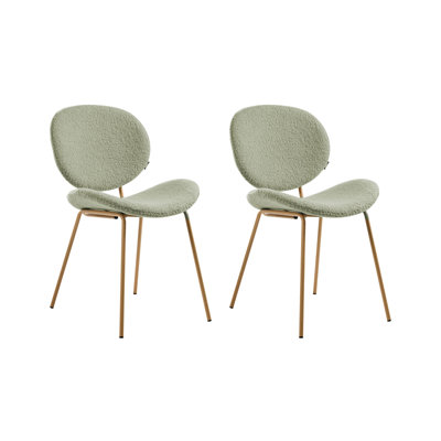 Luana 42cm H Upholstered Metal Upholstered Back Side Chair