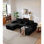 Modern Modular Sectionals With Plush Fabric Upholstery For Home