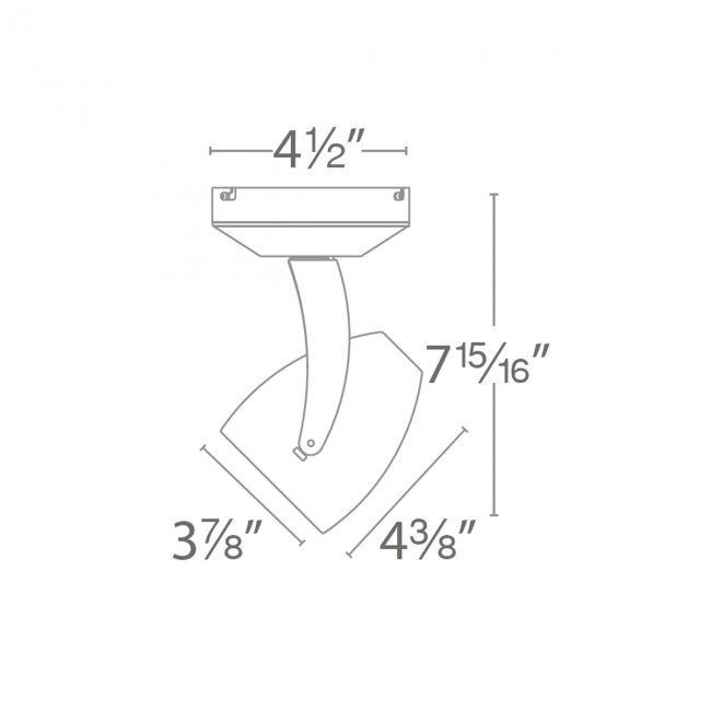 Impulse 7.94'' White LED Monopoint Track Light with 360° Rotation