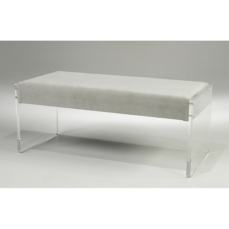 Banc en faux cuir Leverett, Noir