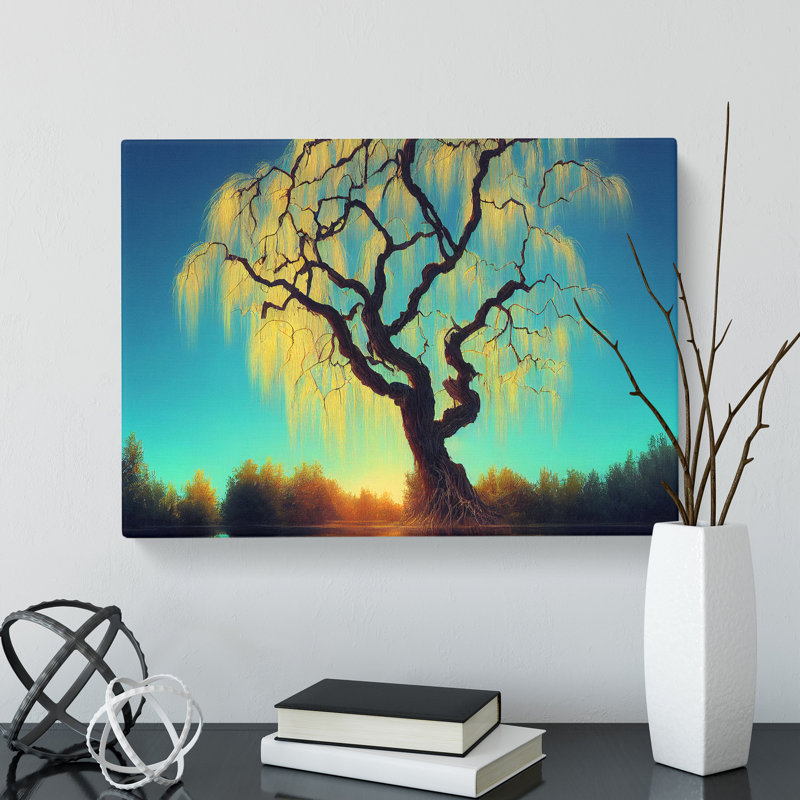 Exceptional Weeping Willow Tree - Wrapped Canvas