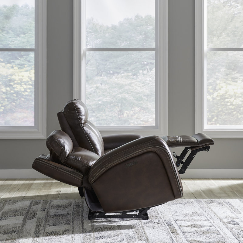 Britaney 88'' Leather Match Power Reclining Sofa