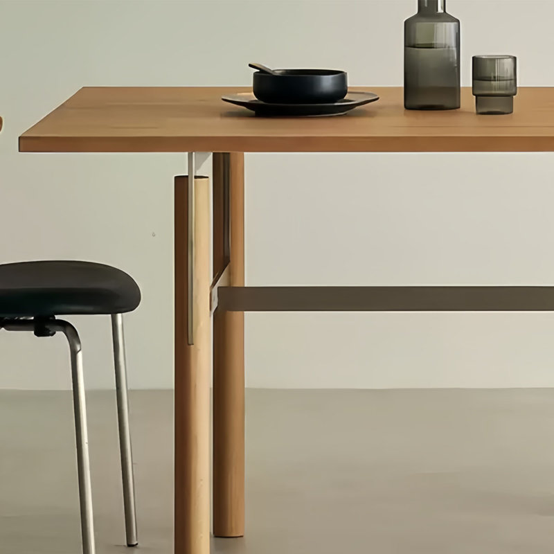 Table de salle à manger rétro, Burlywood, H 29,53 po x L 70,87 po x l 35,43 po