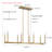 Marbleton 8-Light Dimmable Steel Linear Chandelier-111814283