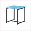 Ensemble de 5 tables basses 35 po à grain de bois noir avec 4 tabourets de rangement Rebords surélevés-786150640