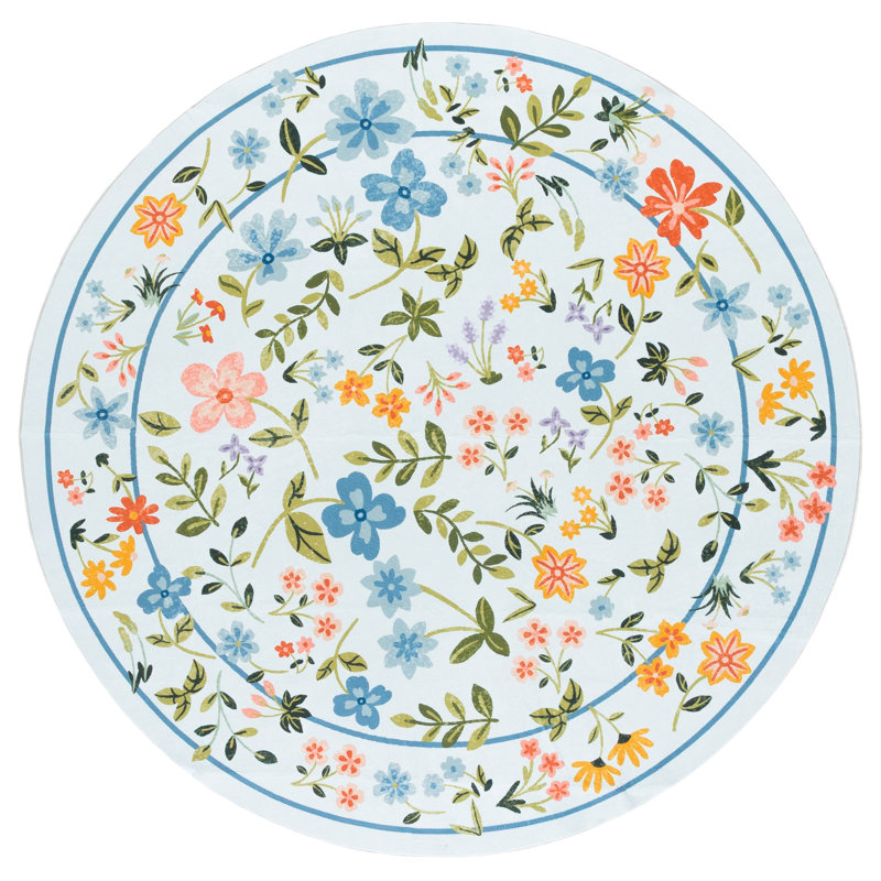 Tapis floral lavable à la machine MSRW 190 Performance, Rond 6 pi