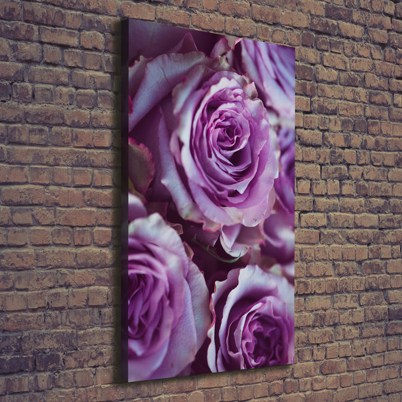 Purple Roses - Wrapped Canvas Print