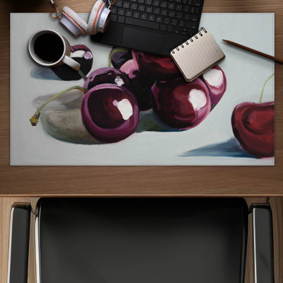 Glossy dark cherries - 14.00"x24.25" Desk mat