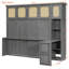 Lit escamotable double avec bureau et armoires en rotin, lit mural peu encombrant pour le bureau personnel-1145602059