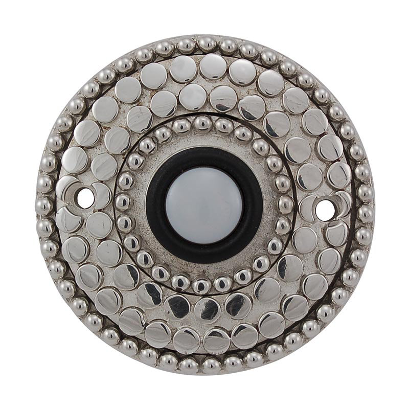 Tiziano Push Button, Polished Silver