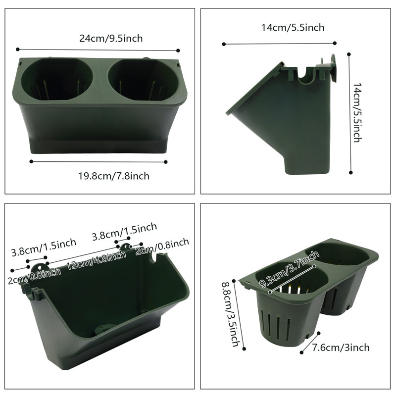 30Pcs Wall-Mounted Planter Box Indoor/Outdoor