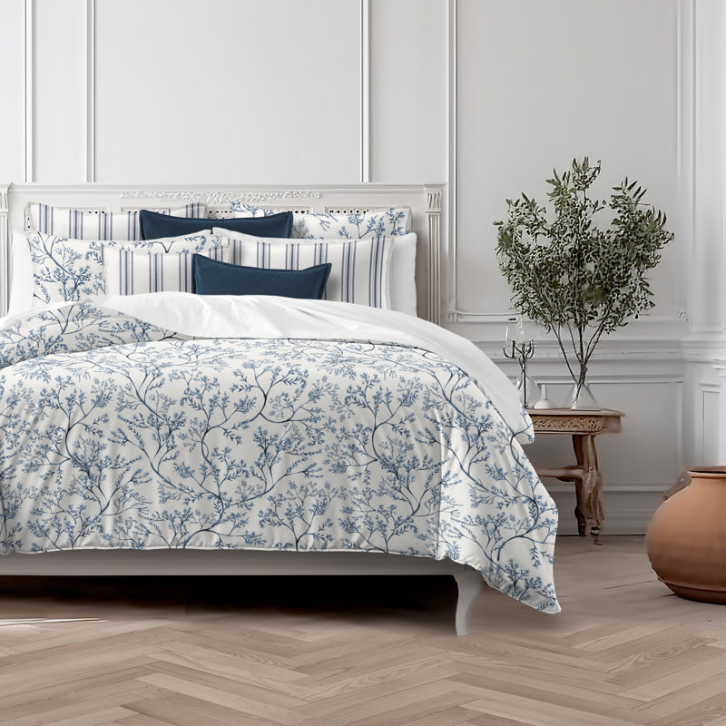 Ensemble de couvre-lit en coton Tinsley Bluebell, Couvre-lit grand + 7 pièces supplémentaires