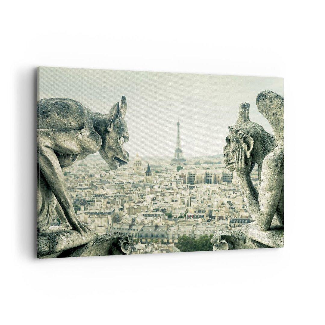 Leinwandbild Gargoyles Paris Notre-Dame