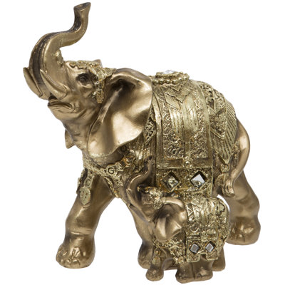 Elephant And Calf Figurine