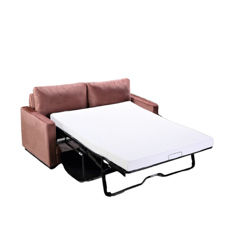 Knightsville 70'' Upholstered Sleeper Sofa, Rose