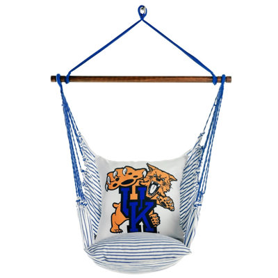 Kentucky Wildcats Wildcat Mascot Hammock Chair Swing in Blue and White