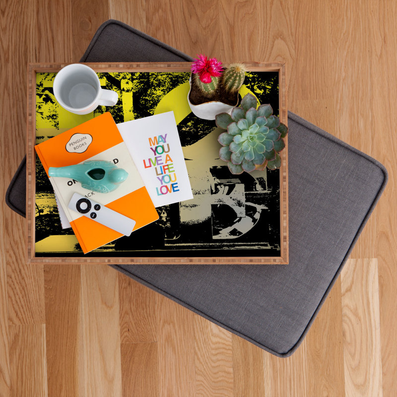 Amy Smith Wood Tray, 1.75" H x 18" W x 14" D